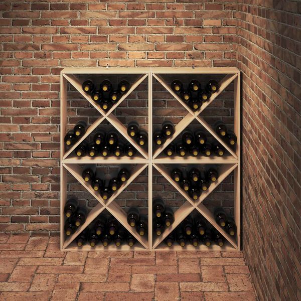 vidaXL Regał na wino 4 pcs Naturalny 62 x 25 x 62 cm