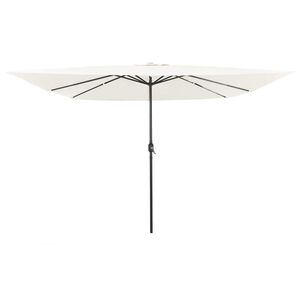 vidaXL Parasolka ogrodowa piaskowy 295 x 295 x 245 cm Poliester i Stal