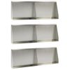 vidaXL Mur oporowy 6 szt. 60 x 12 x 30 cm Stal nierdzewna srebrny