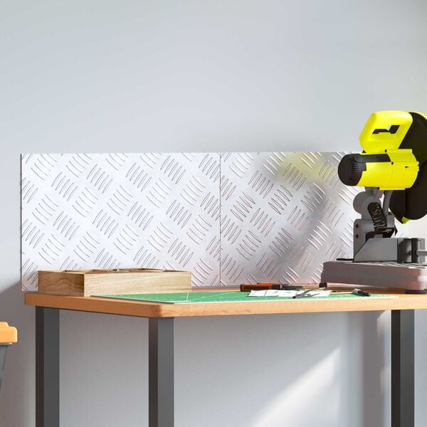 vidaXL Stopień Prostokątny 2 pcs Srebrny 50 x 30 cm Aluminium