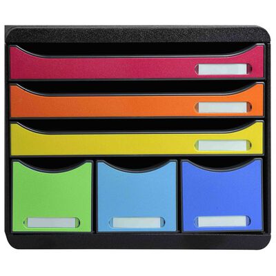 Exacompta Organizer na biurko Maxi z 6 szufladami, kolorowy