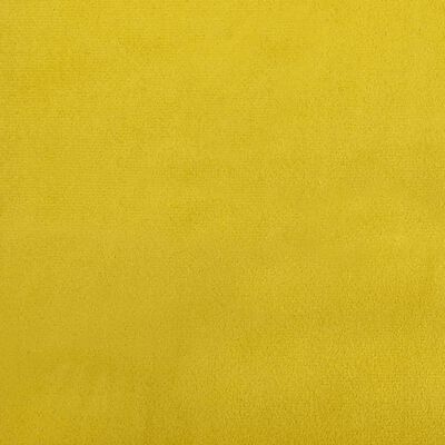 vidaXL Fotel, żółty, 60 cm, obity aksamitem