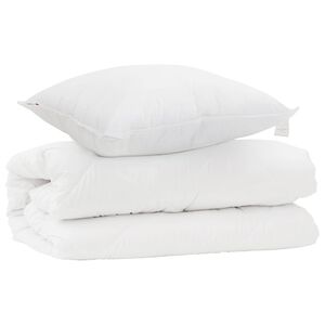 vidaXL Zestaw kołder z poduszką 2 pcs Biały Mikrofibra