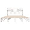 vidaXL Ł&oacute;żko z regałem, bez materaca, białe, 180x200 cm, sosnowe