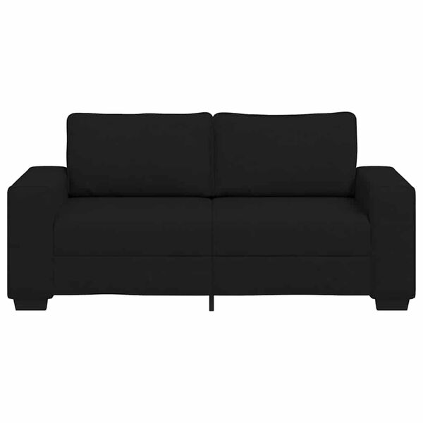 vidaXL Sofa 2-osobowa, czarna, 180x77x82 cm, tapicerowana tkaniną
