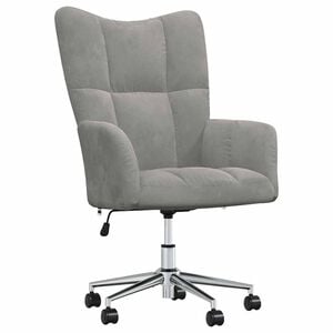 vidaXL Fotel, jasnoszary, obity aksamitem