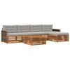 vidaXL Zestaw sof na zewnątrz z poduszką 6 pcs Naturalny i jasnoszary