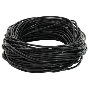 vidaXL Sznur sk&oacute;rzany 1 Czarny &Oslash;1 mm x 5 m Sk&oacute;ra