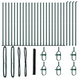 vidaXL Słupek ogrodzeniowy. Zielony 50 x 1,5 m (siatka 36 mm)