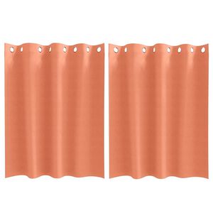 vidaXL Firany blackout z k&oacute;łkami 2 pcs terakota 140 x 140 cm Poliester