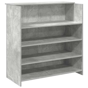 vidaXL Biurko recepcyjne betonowe szare 100x50x103,5 cm drewno klejone