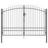 vidaXL Brama Podw&oacute;jna WOERDEN 299,5 x 249,5 cm Stal Szary Zamykane