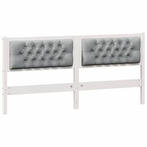vidaXL Zagł&oacute;wek Inny Biały i jasnoszary 180 cm Lite drewno sosnowe