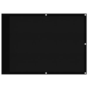 vidaXL Parawan balkonowy, czarny, 75x800 cm, 100% poliester Oxford