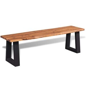 vidaXL Ławka z litego drewna akacjowego, 145 cm
