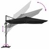 vidaXL Parasol plażowy Czarny 286 x 285 x 270 cm Aluminium