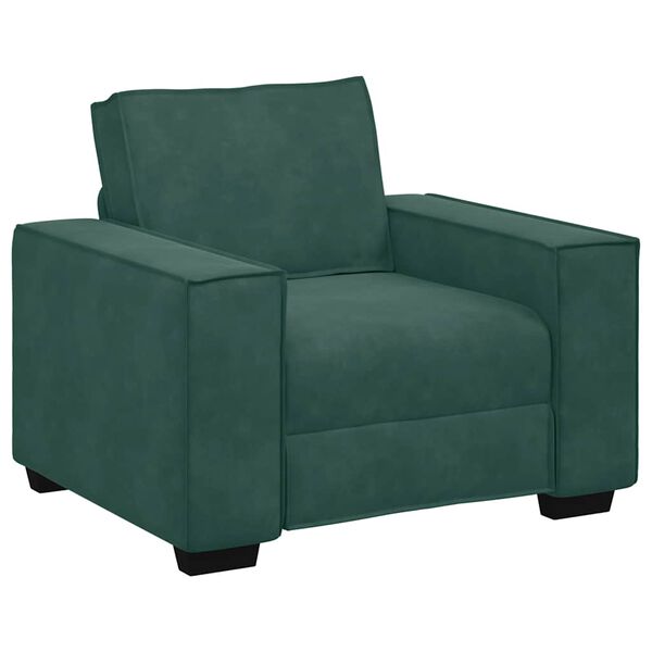 vidaXL Sofa Fotel Ciemnozielony 100x78x84 cm Aksamit