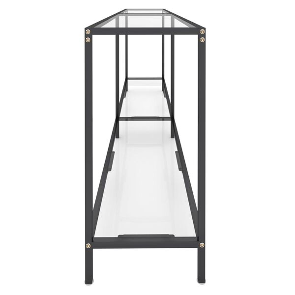 vidaXL Stolik konsolowy, przezroczysty, 200x35x75,5cm, szkło hartowane