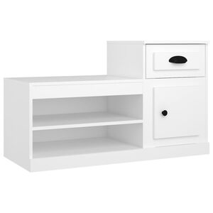 vidaXL Szafka na buty, biała, 100x42x60 cm, materiał drewnopochodny