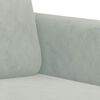 vidaXL Sofa 3-osobowa, jasnoszara, 180 cm, tapicerowana aksamitem
