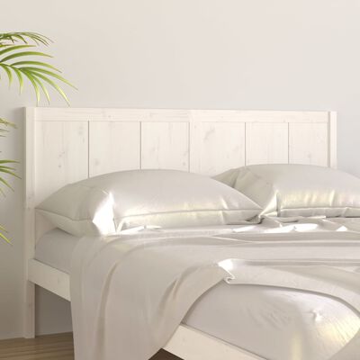 vidaXL Wezgłowie łóżka, białe, 165,5x4x100 cm, lite drewno sosnowe