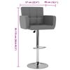 vidaXL Stołki barowe, 2 szt., szare, sztuczna skóra