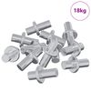 vidaXL Wieszak na p&oacute;łki 4500 pcs Srebrny 8,6 x 8,6 x 14,6 mm Stal