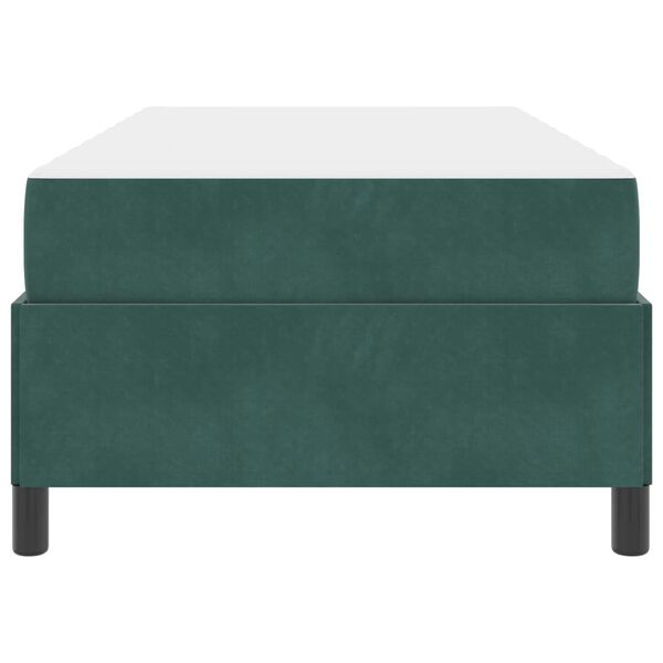 vidaXL Ramka ł&oacute;żka z materacem Ciemna zieleń 90 x 200 cm tkanina