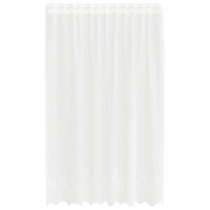 vidaXL Firanka Koronkowa z zasłonami Biały 140 x 150 cm Poliester