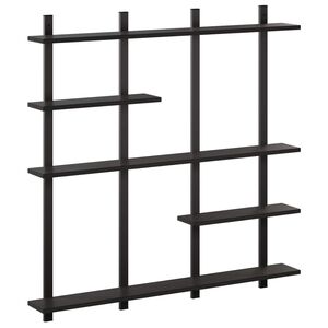 vidaXL P&oacute;łka ścienna Czarny dąb 102 x 13,5 x 102,5 cm