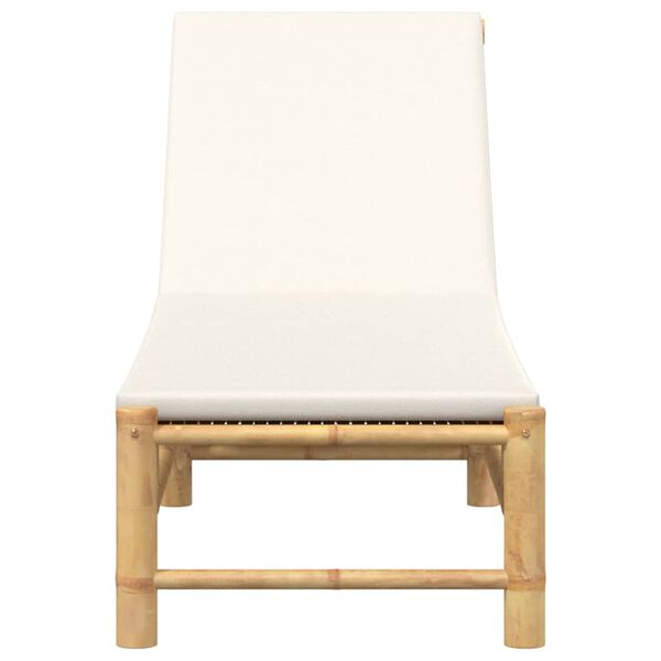 vidaXL Leżak z poduszkami, 55x199x30 cm, bambus