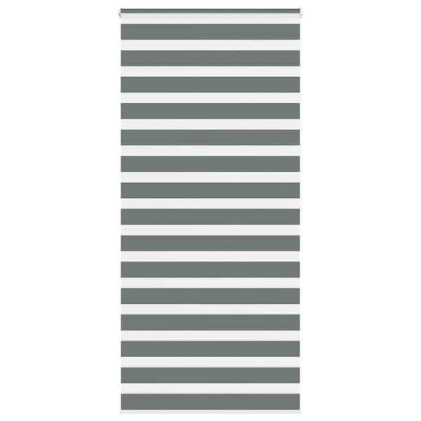 vidaXL Roleta zebra, ciemnoszara, szerokość tkaniny 110,9cm, poliester