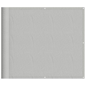 vidaXL Parawan balkonowy, jasnoszary, 90x400 cm, 100% poliester Oxford