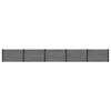 vidaXL Panel ogrodzeniowy 5 pcs WPC i aluminium Szary