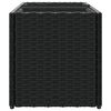 vidaXL Donica ogrodowa z 2 wkładami, czarna, 72x30x32 cm, rattan PE