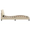 vidaXL Rama ł&oacute;żka bez materaca, Hanko, kremowe, 100x200 cm, obita tkaniną