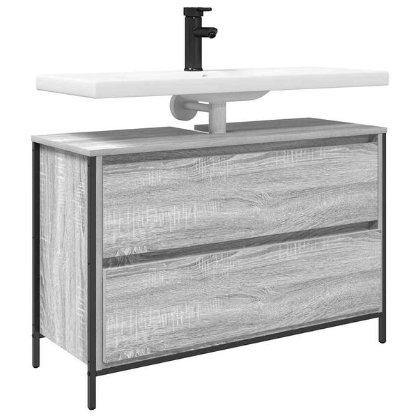 vidaXL Szafka pod umywalkę łazienkową z szufladami 90x34,5x60 cm