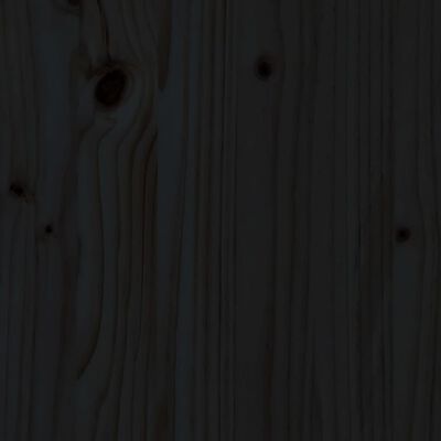 vidaXL 7-cz. zestaw mebli barowych do ogrodu, czarny, drewno sosnowe