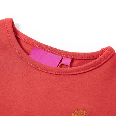 Koszulka dziecięca z długimi rękawami, palona czerwień, 92