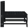 vidaXL Ogrodowa sofa środkowa, czarna, lite drewno sosnowe