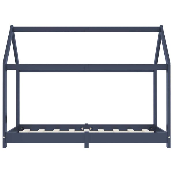 vidaXL Rama ł&oacute;żka dziecięcego, szara, lite drewno sosnowe, 80 x 160 cm