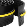 vidaXL Uszczelka podłogowa do garażu Czarny i Ż&oacute;łty 12 x 90 mm 1 m PVC