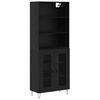 vidaXL Highboard 2 szt. Czarny Dąb 69,5 x 34 x 180 cm