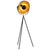 vidaXL Lampa stojąca, E27, czarno-złota, 41 cm