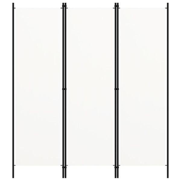 vidaXL Parawan 3-panelowy, biały, 150 x 180 cm