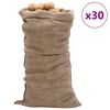 vidaXL Worki jutowe, 30 szt., 65x135 cm, 100% juta, 220 g/m&sup2;