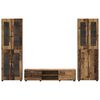 vidaXL Zestaw szafek RTV FLORIN Stare drewno Materiał drewnopochodny