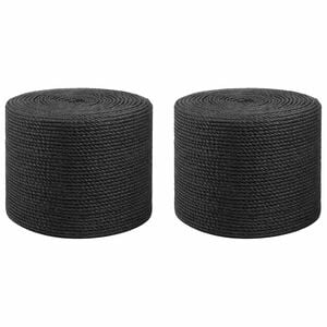 vidaXL Lina jutowa 2 szt. 2 mm Czarny 100% juta Tossa