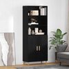 vidaXL Highboard Czarny Dąb 69,5 x 32,5 x 180 cm