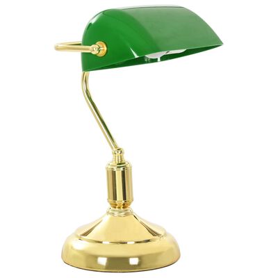 vidaXL Lampa bankierska, 40 W, zielono-złota